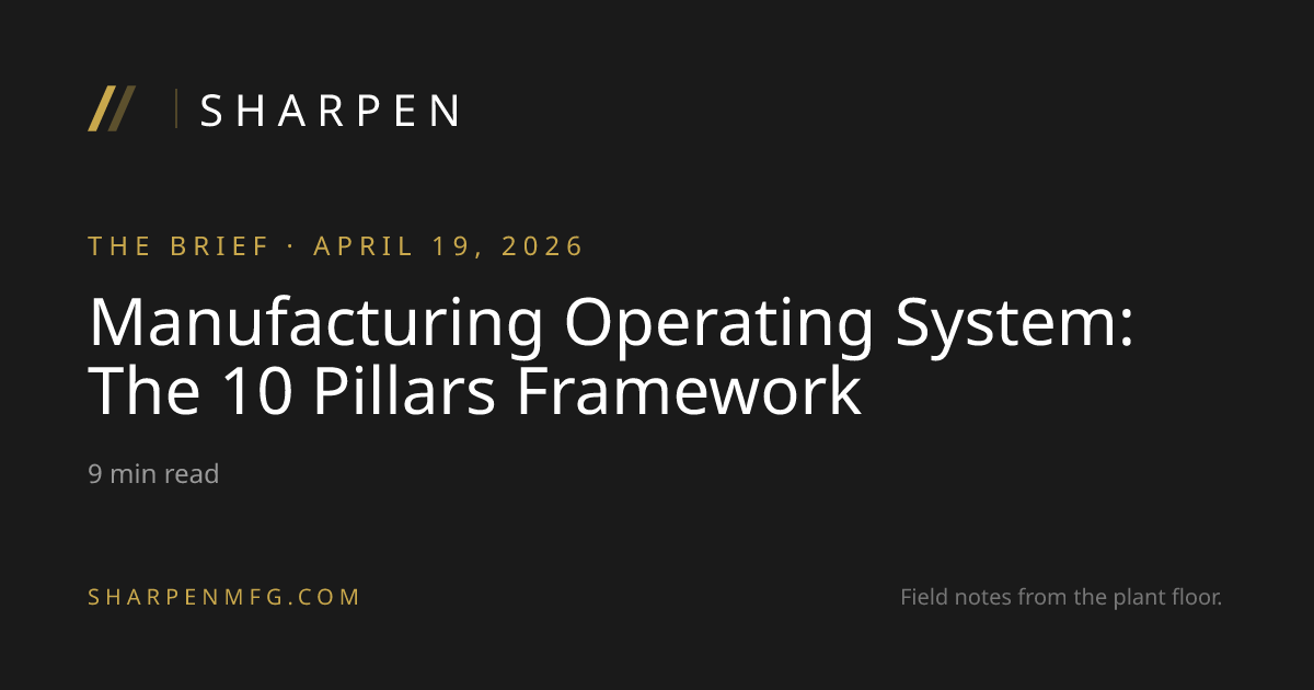 Manufacturing Operating System: The 10 Pillars Framework | Sharpen